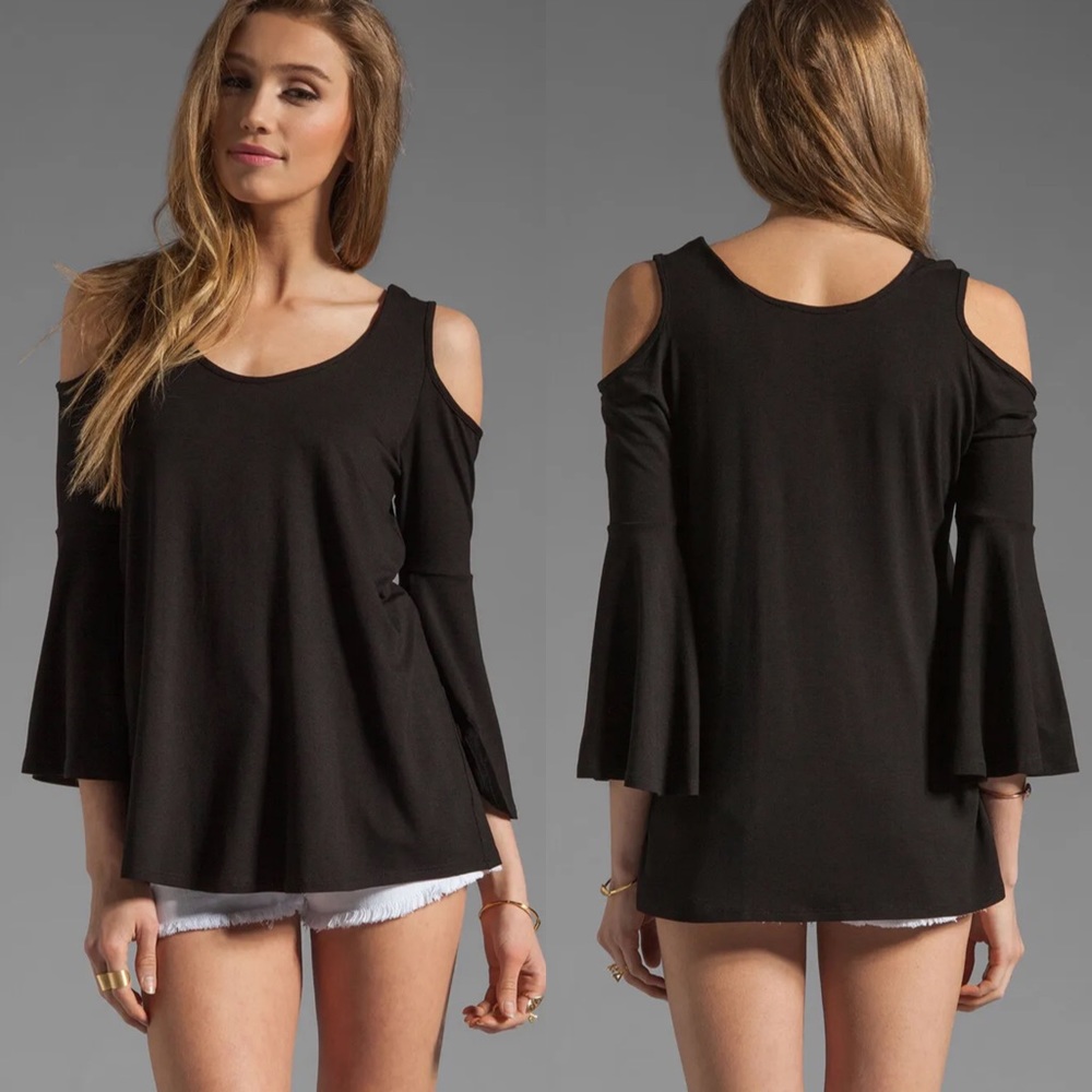 James & Joy ‘Brenda’ Cold Shoulder Bell Sleeve Top